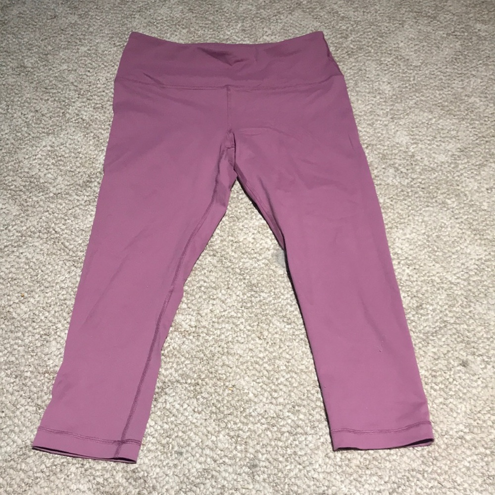 Pink crop leggings